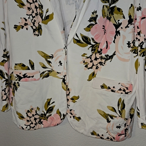 Philosophy Floral Print Knit Blazer Jacket in XL - Picture 5 of 6